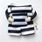 Two leg black and white prisoner costume for small dogs