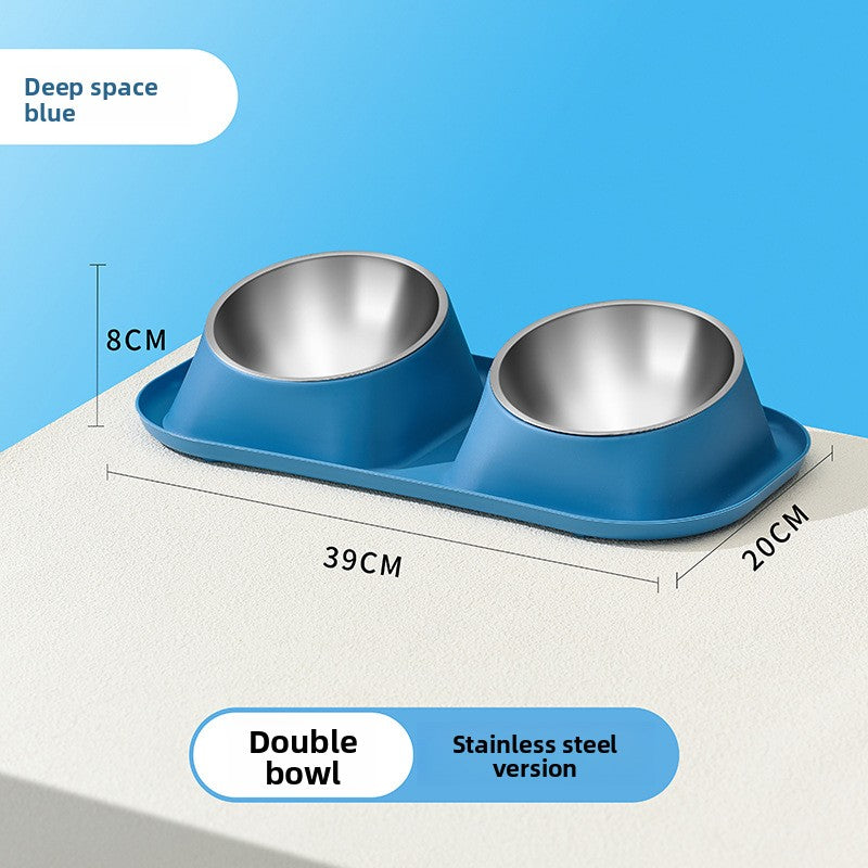 Anti-Spill Pet Food Bowl with Stainless Steel Insert