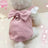 Pink corduroy pumpkin skirt pet dress with bow in Pink Corduroy, side view