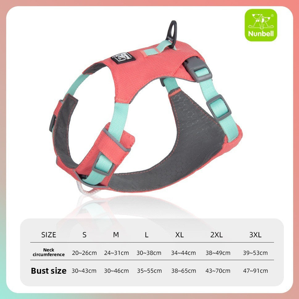 Double-layer breathable polyester dog harness with cushioned lining, product image 35