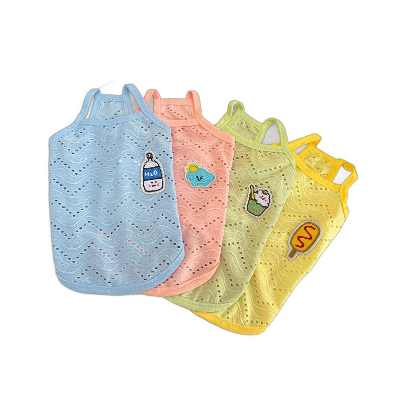Breathable mesh wave pattern vest for dogs and cats, available in 4 colours, image 5