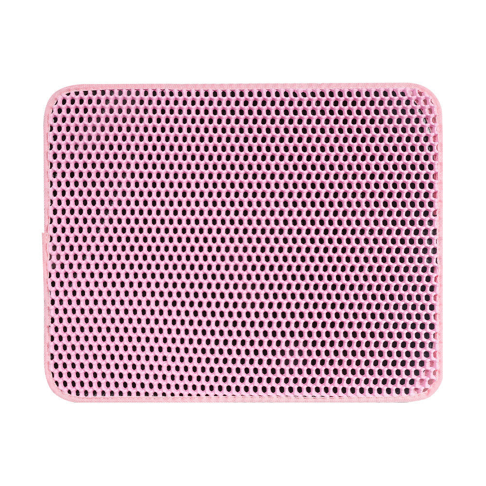 Double Layer EVA Cat Litter Mat with Waterproof Base