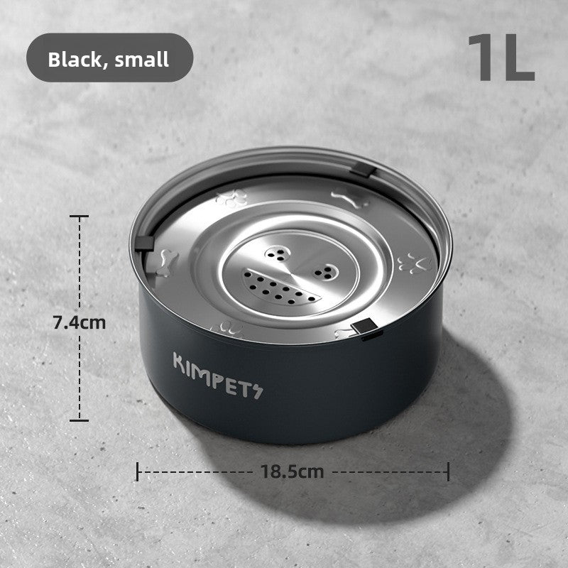 Stainless steel anti spill floating pet water bowl, 1 litre, view 5