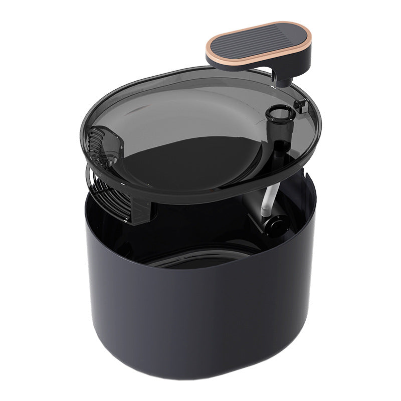 3L pet water fountain with carbon filter, product detail photo