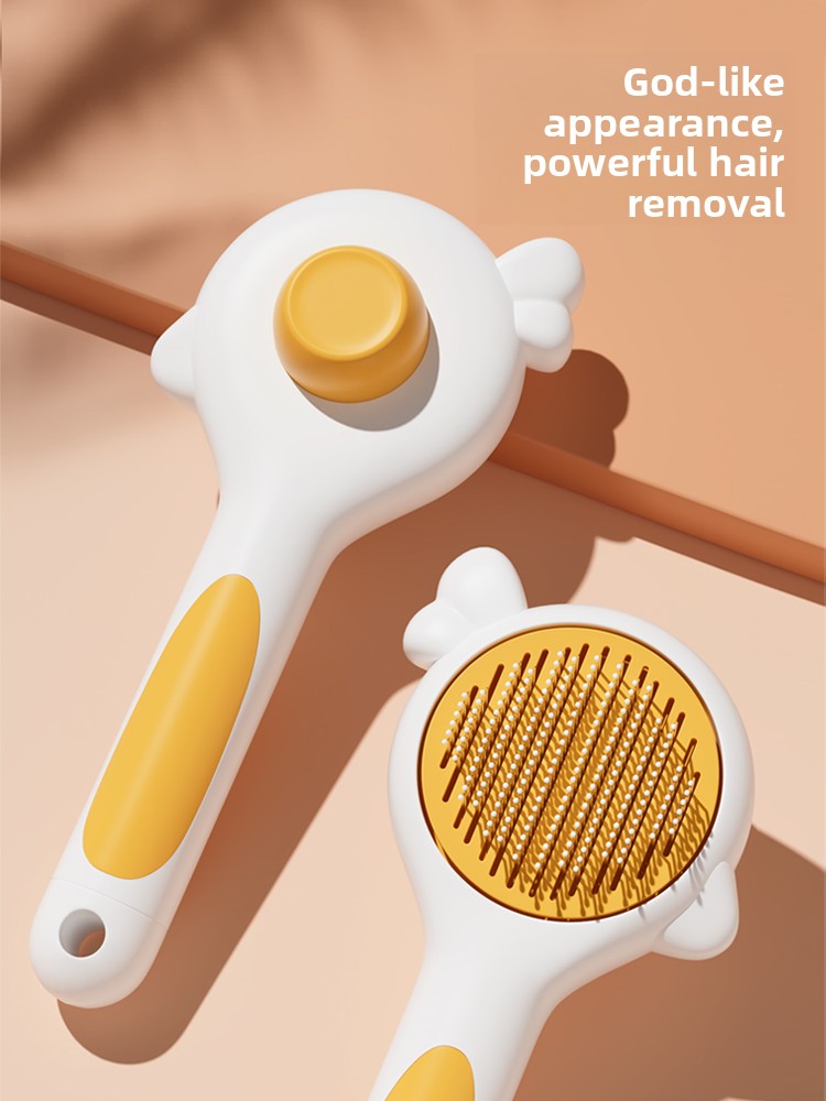 Dual-Function Pet Grooming Brush for Massage and Hair Removal