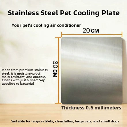 Stainless Steel Cooling Plate for Hamsters and Small Pets