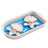 Dog puzzle slow feeder bowl in Sailboat Double Bowl, Deep Blue