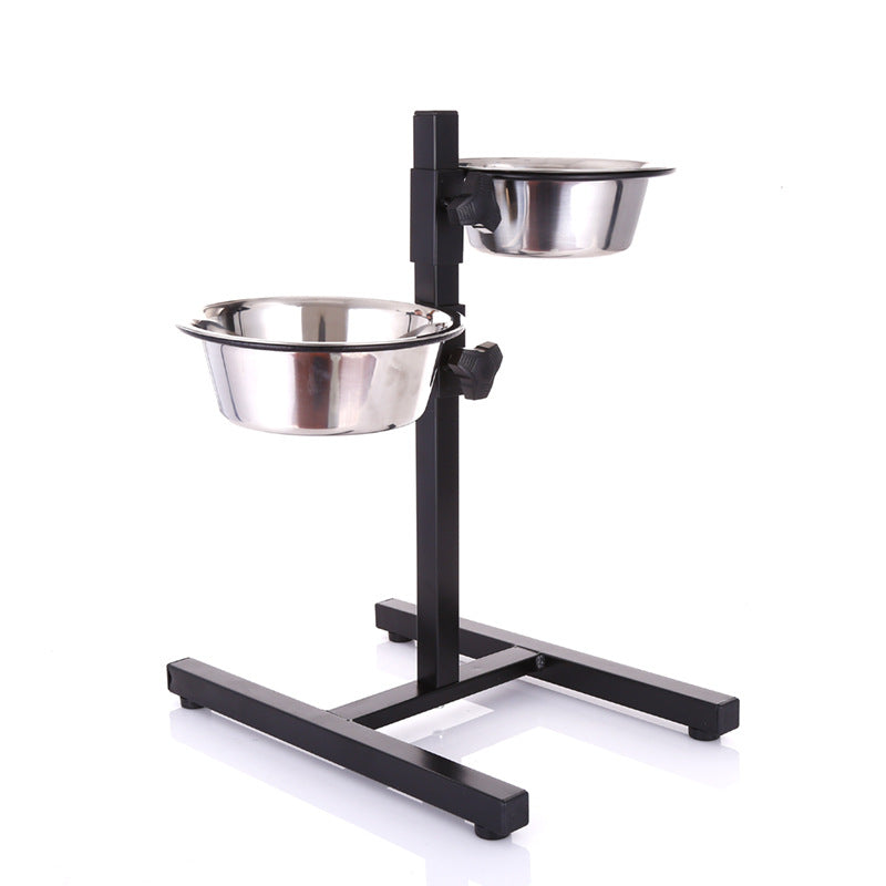 Stainless steel round dog bowl