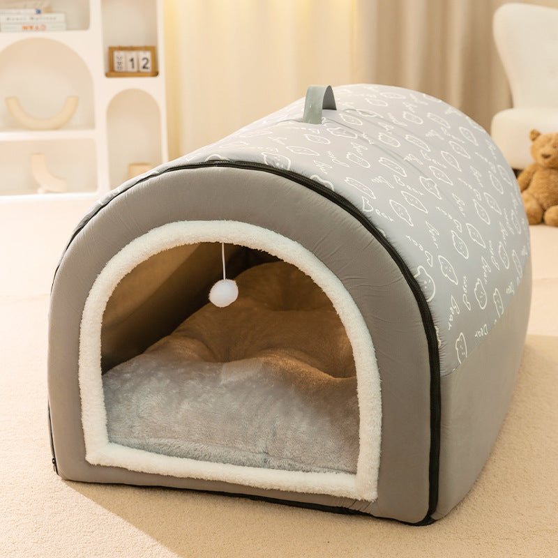 Polar fleece pet house with removable cover for dogs and cats, photo 3