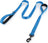 Thick reflective dog leads in black, green, orange and blue