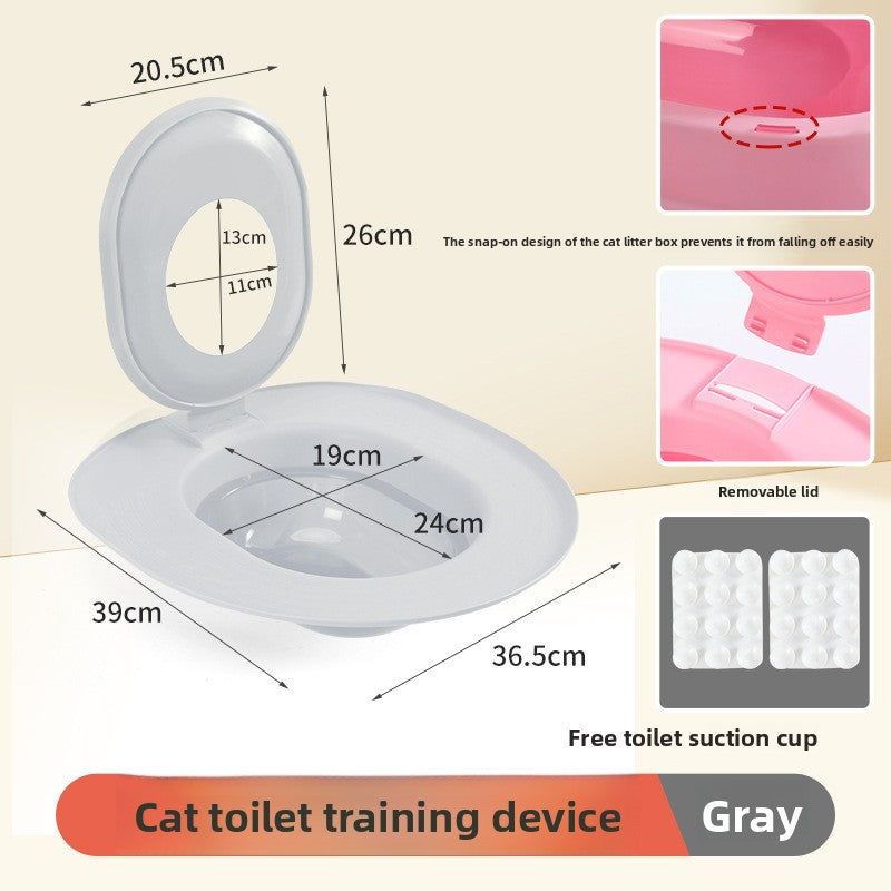 Cat Litter Box Training Kit with High Splash Guard Walls