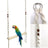 Natural wood bird and chicken swing and perch in 120cm Bridge, Metal Ring
