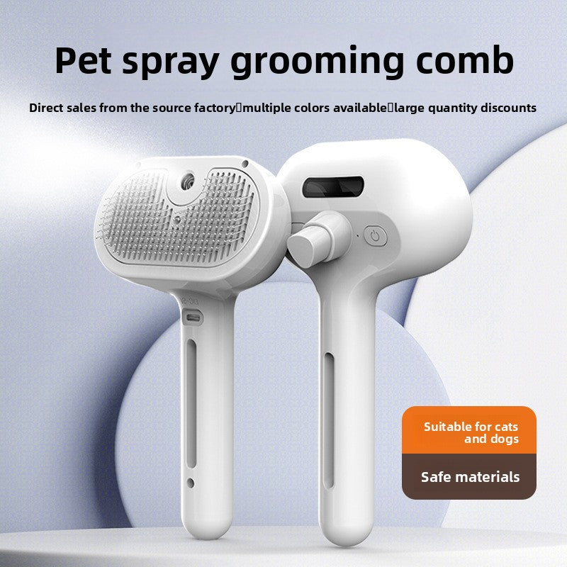 Needle Spray Comb for Pets, Gentle Mist Detangling Brush