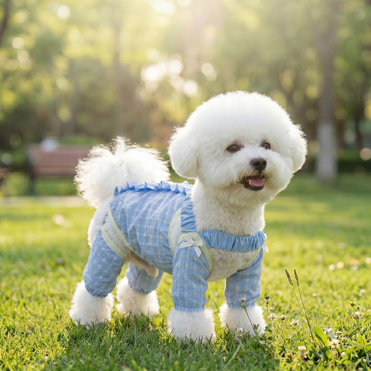 Four leg dog coverall with belly guard, available in 9 styles, image 8