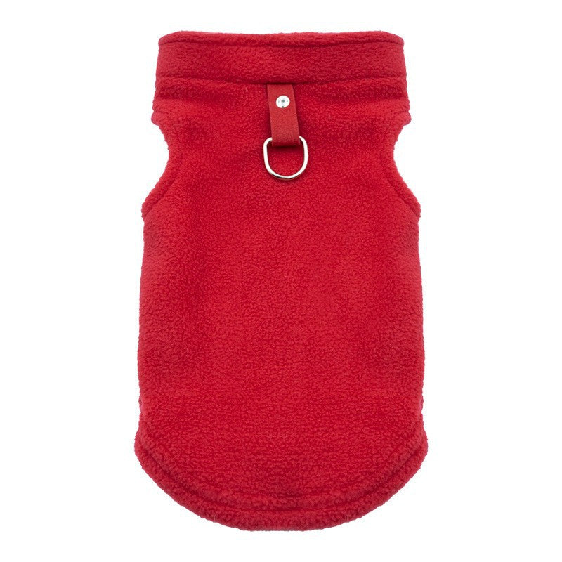 Soft hooded pet sweatshirt with pocket in Lake Blue, material detail