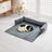 Dark grey striped pet sofa cushion mat, view 4