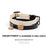 Soft leather cat collar with bear charm and buckle, product image 1