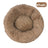 Light brown washable plush round pet bed with anti-slip base, photo 90