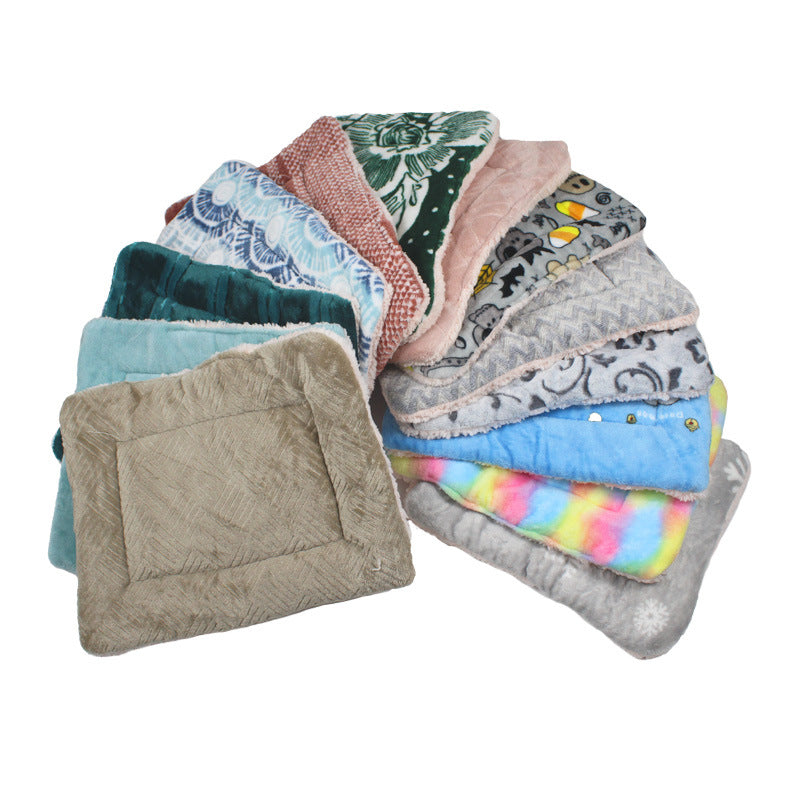 Plush flannel pet blanket mat with cute print, photo 9 of 55