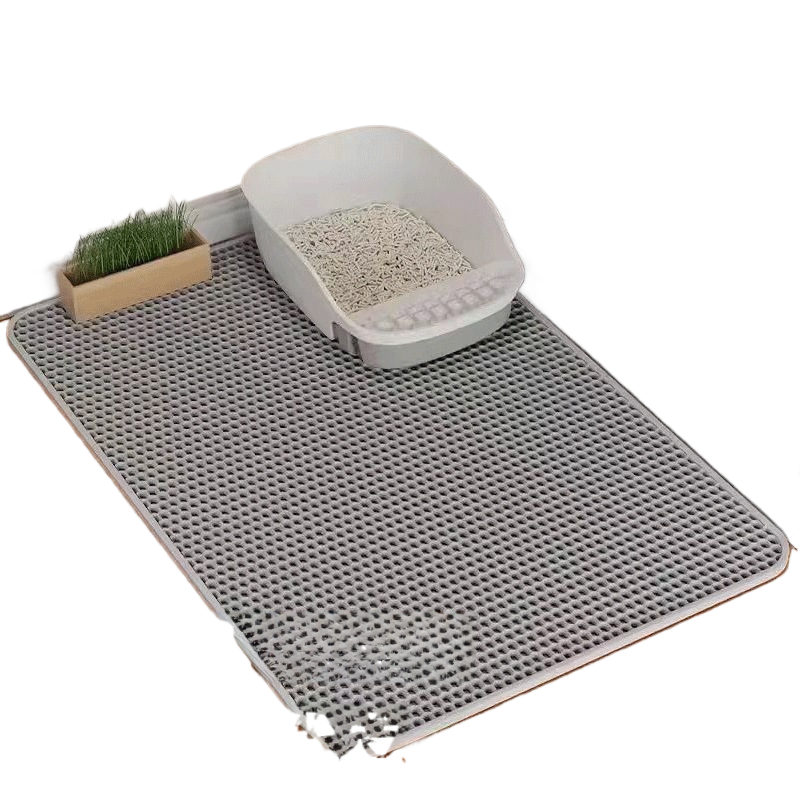 Double-layer EVA cat litter mat trapping litter, photo 5 of 77