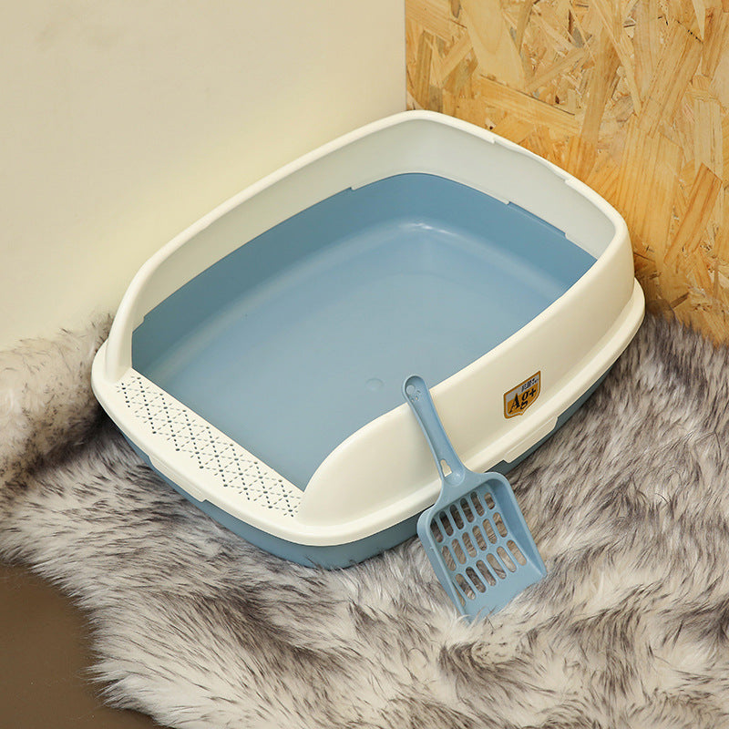 Ventilated Semi-Enclosed Cat Litter Box, Anti-Scatter Design
