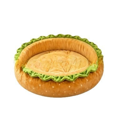 Soft warm plush dog bed for small dogs and cats, product detail photo
