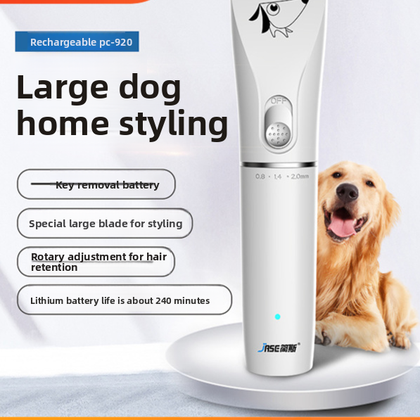 Cordless Rechargeable Dog Hair Clipper, Lightweight 257g
