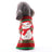 Christmas knitted dog jumper with festive pattern in Blue Christmas Snowman, material detail