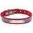 Reflective pet collar with steel name tag in 8 colour options