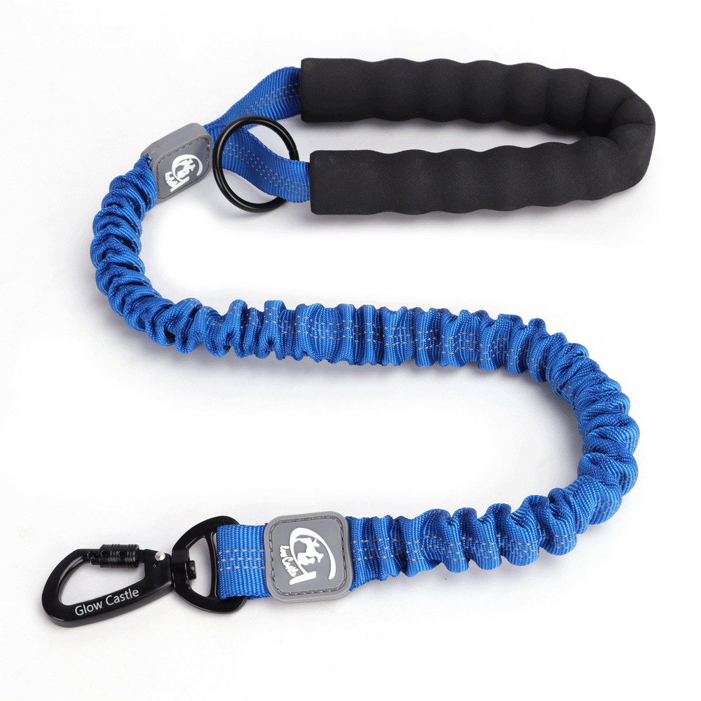 Elastic bungee dog lead with zinc alloy hook, product image 1