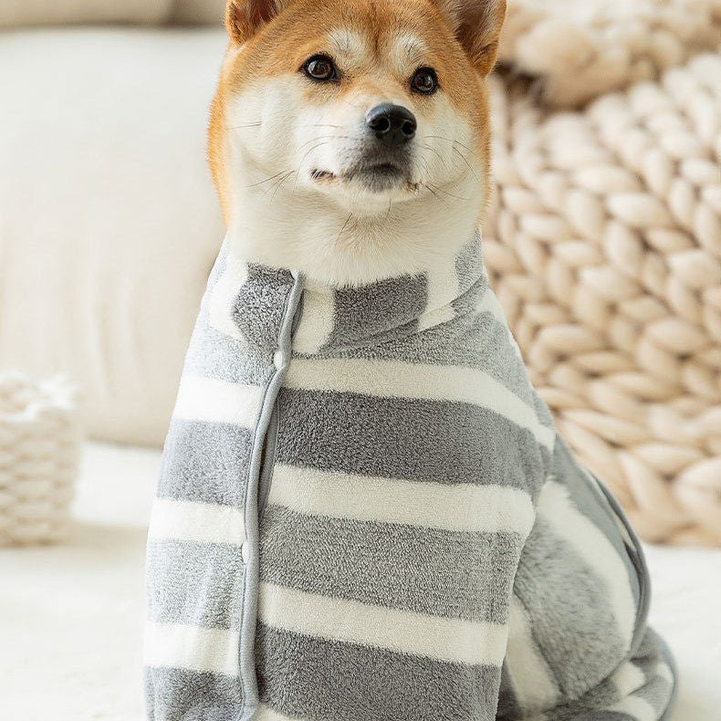 Absorbent Dog Drying Coat, Quick-Dry Coral Velvet Bath Robe