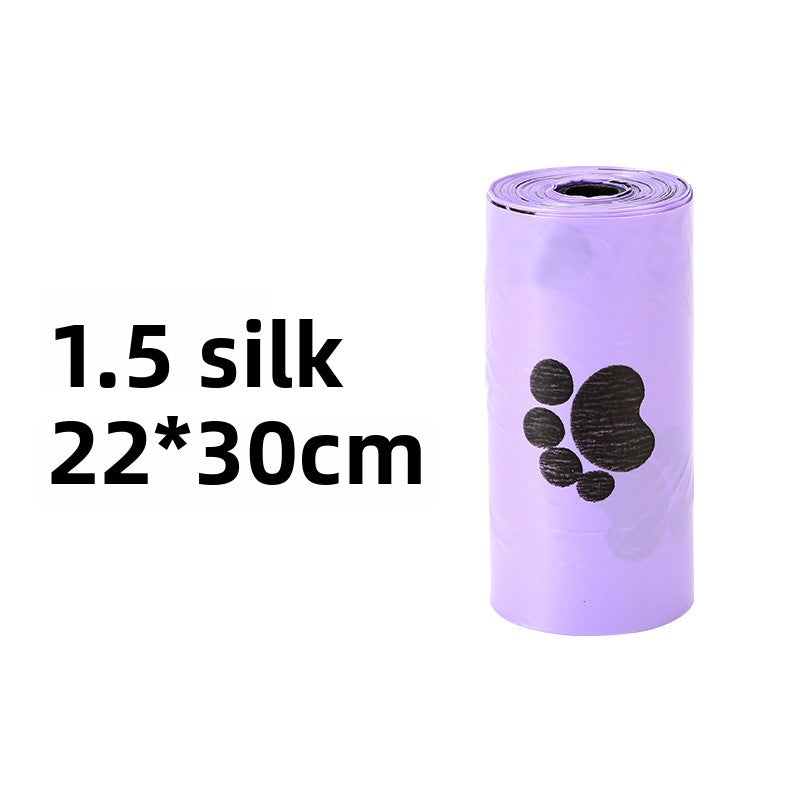 Biodegradable dog poop bags on rolls, photo from another angle