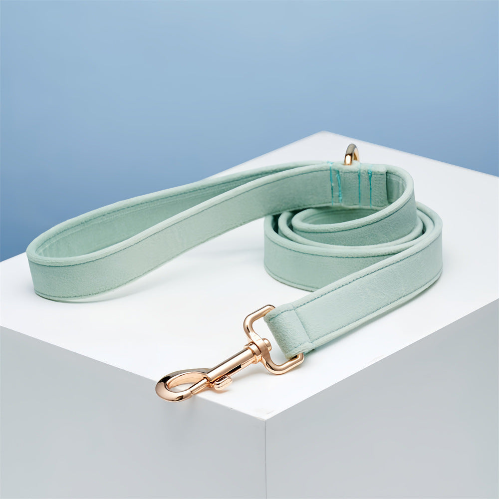 Nylon dog lead with soft plush padded handle, available from Pet Royale UK
