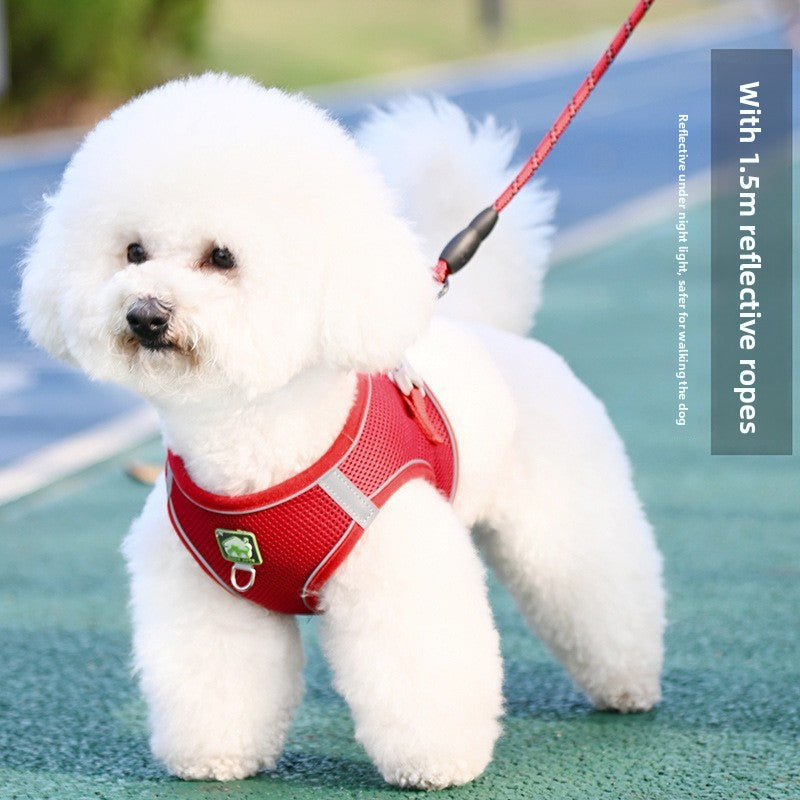 Breathable vest harness for small dogs and cats, main product photo