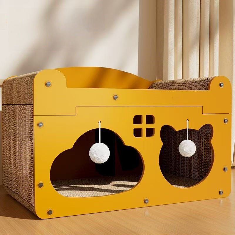 Double layer cat scratcher nest in TV design, view 27