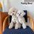 Quilted cotton dog vest harness with detachable plush teddy bear, product image 2