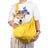 Foldable crossbody cat carrier bag in Yellow Pocket Bag