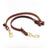 Dark brown leather training lead with adjustable length O rings