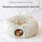 Grey plush cat tunnel bed with cosy nest end, photo 3
