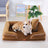 Plaid pet bed mat with pillow, detail photo 25