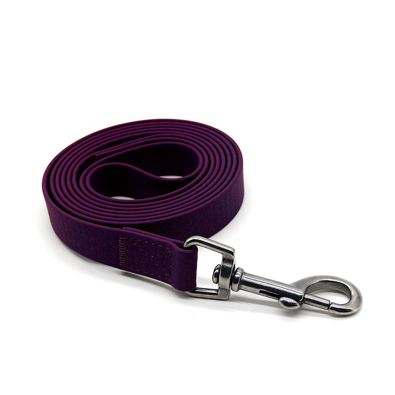 PVC coated waterproof 3m dog training lead in light blue