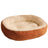 Oval wool blend pet nest bed in grey with cushion