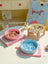 Ceramic Slow Feeder Pet Bowl with Elevated Stand