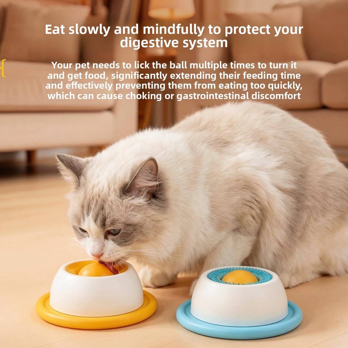 Interactive Slow Feeder Lick Bowl for Dogs and Cats to Slow Eating and Reduce Boredom