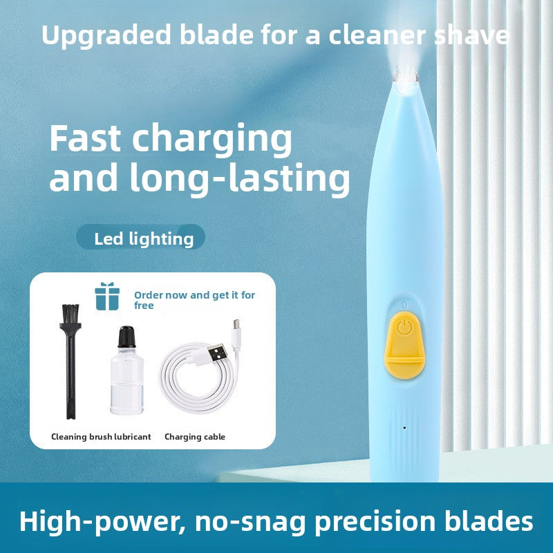 Cordless Pet Trimmer for Paws and Face with Precision Blade