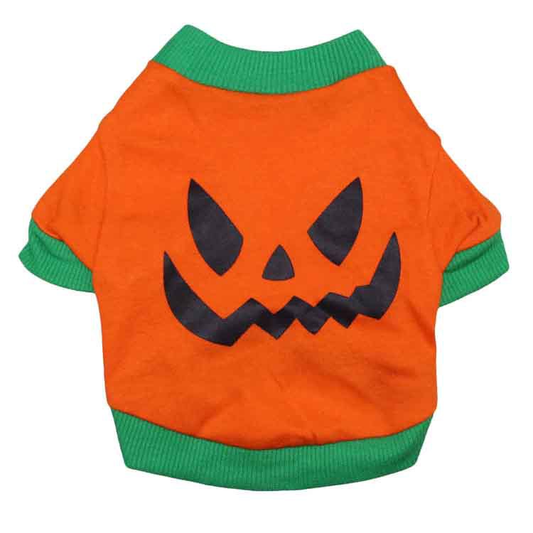 Cotton holiday pet T-shirt for small dogs and cats, side view