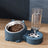 Dual Bowl Pet Feeder with Anti-Knock Base and Raised Neck Protection Design