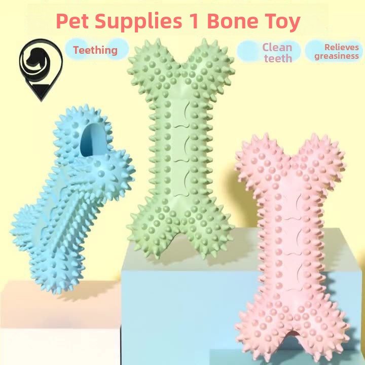 TPR bone chew toy for dogs in three colours - photo 1