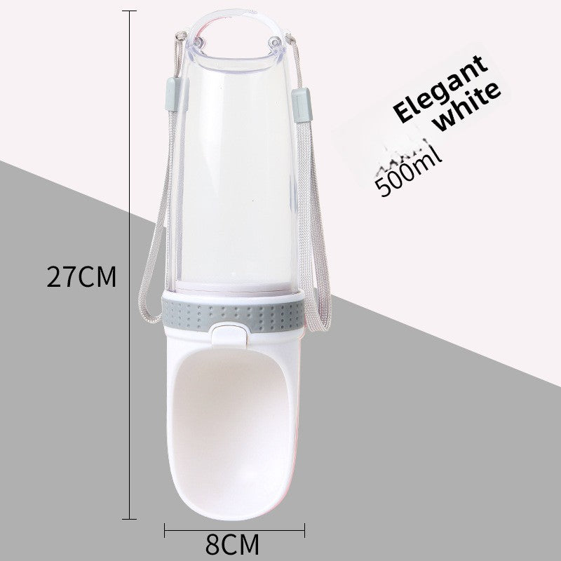 Portable 500ml Dog Water Bowl and Dispenser Cup with Leakproof Seal for Walks and Travel