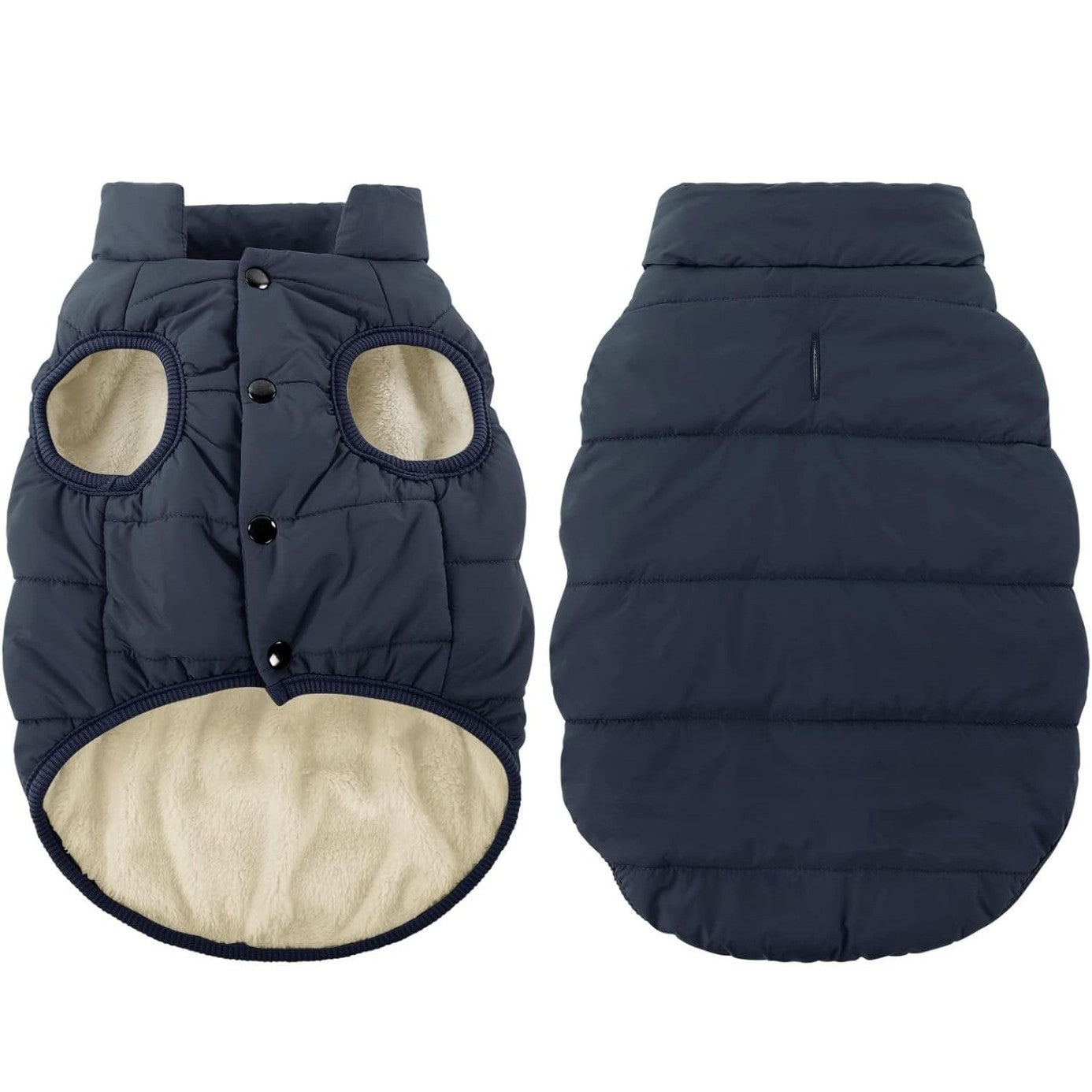Windproof fleece lined dog winter jacket, available in 3 colours, image 3